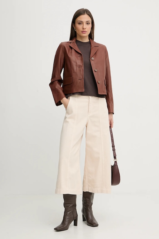 Бавовняна футболка United Colors of Benetton 3BL0E17G5 коричневий AA00