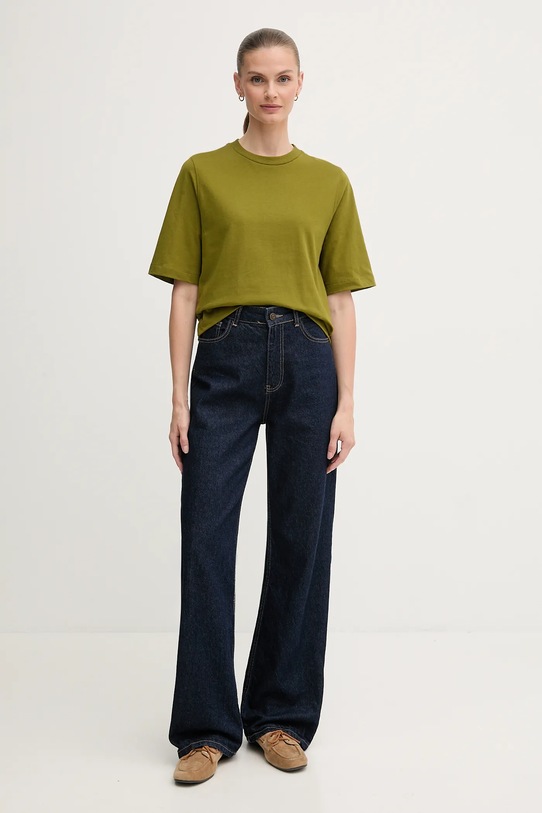 Памучна тениска United Colors of Benetton 3BL0E17G5 зелен AA00