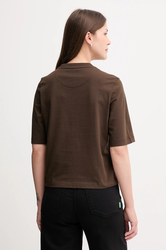 Одежда Хлопковая футболка United Colors of Benetton 3BL0E17G5 коричневый