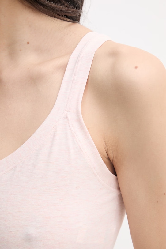 United Colors of Benetton top damski bawełniany z elastanem różowy 3ZQM1H291