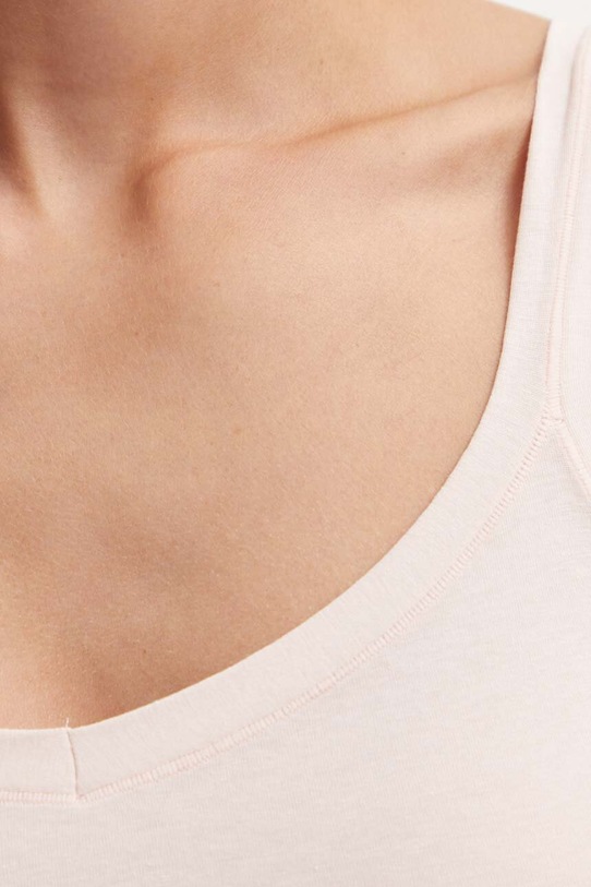 United Colors of Benetton top femei, din bumbac cu elastan roz 3ZQM1H291