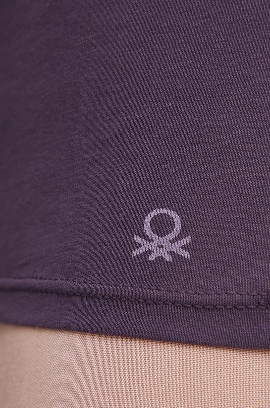 United Colors of Benetton top za žene od pamuka s elastanom 3ZQM1H291 mornarsko plava