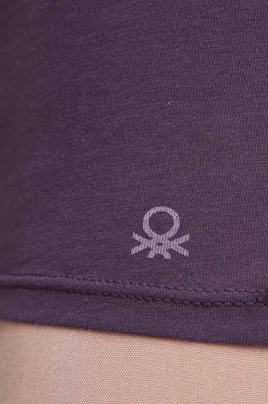 United Colors of Benetton top za žene od pamuka s elastanom 3ZQM1H291 mornarsko plava