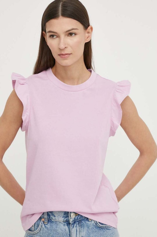 Marc O'Polo tricou din bumbac violet M43232850063