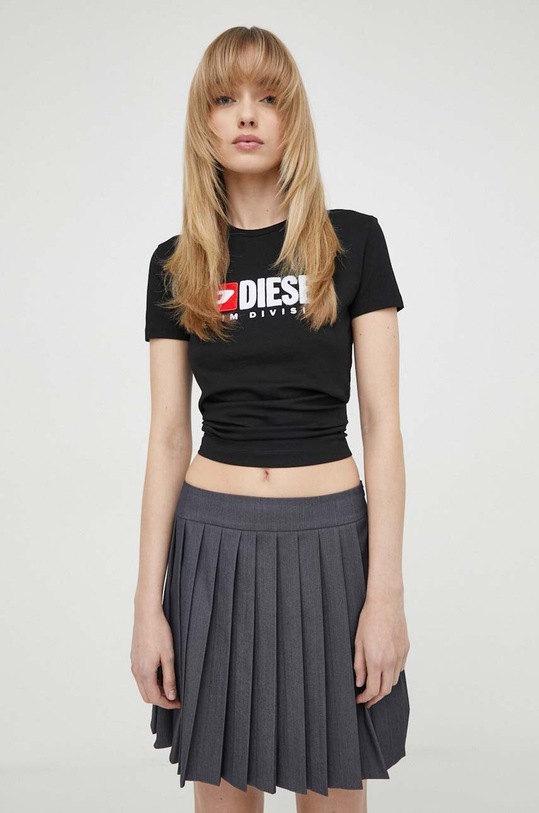 Diesel tricou din bumbac negru A05093.0GRAI