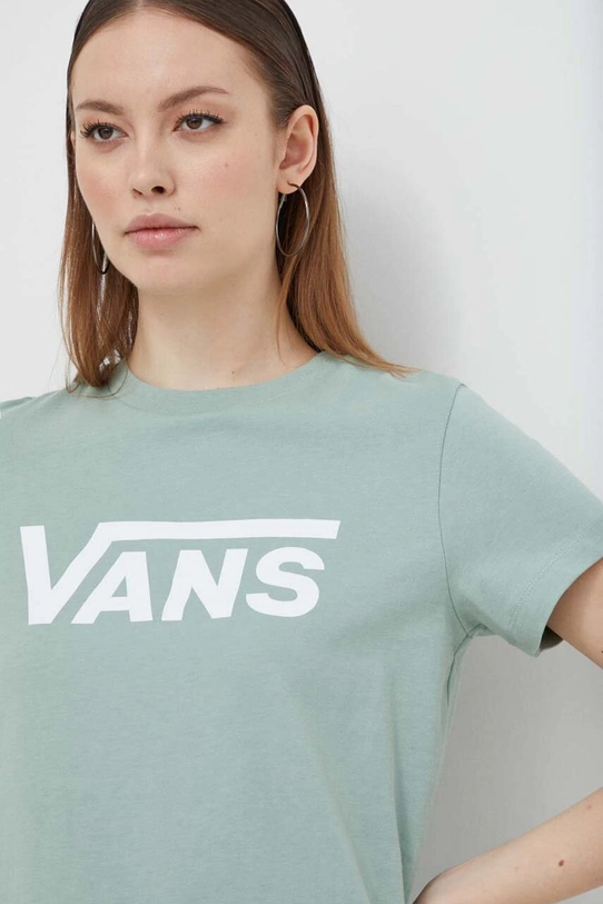 Vans t-shirt bawełniany zielony VN0A3UP4CJL1