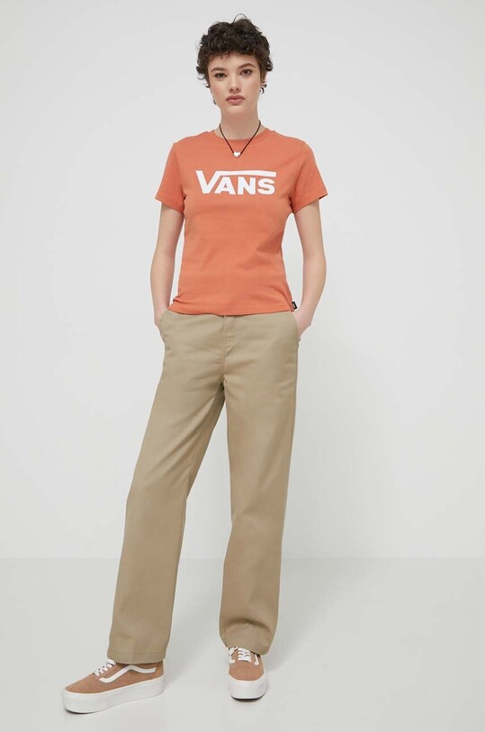 Vans tricou din bumbac VN0A3UP4EHC1 portocaliu AA00
