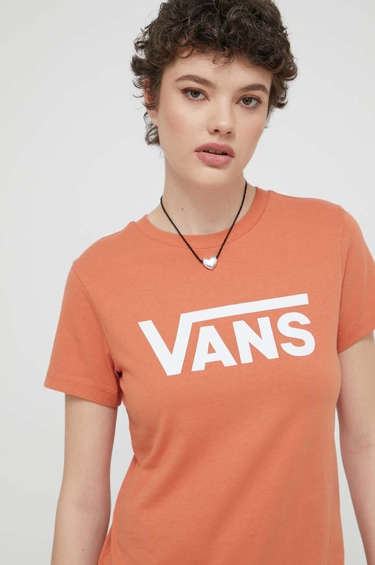 Vans tricou din bumbac portocaliu VN0A3UP4EHC1