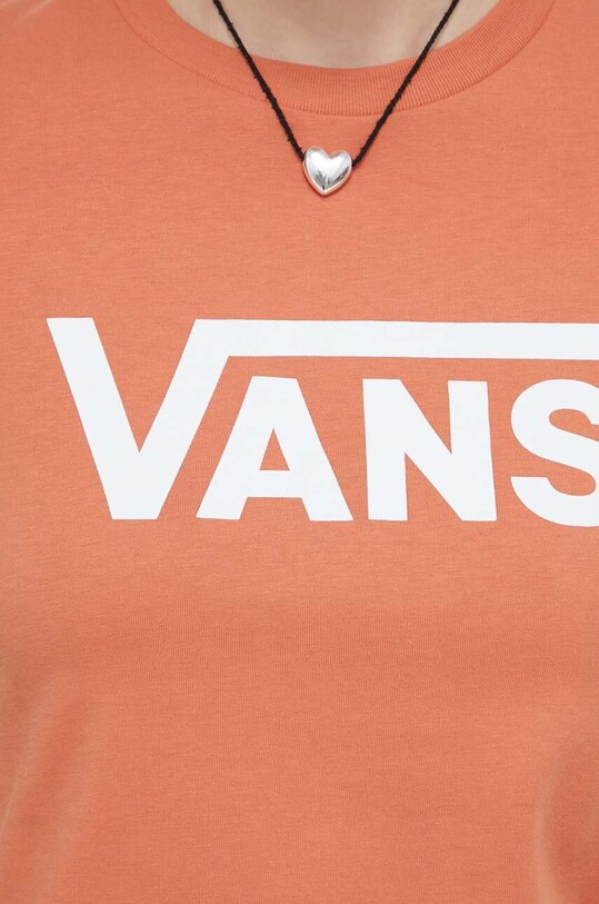 Vans tricou din bumbac VN0A3UP4EHC1 portocaliu