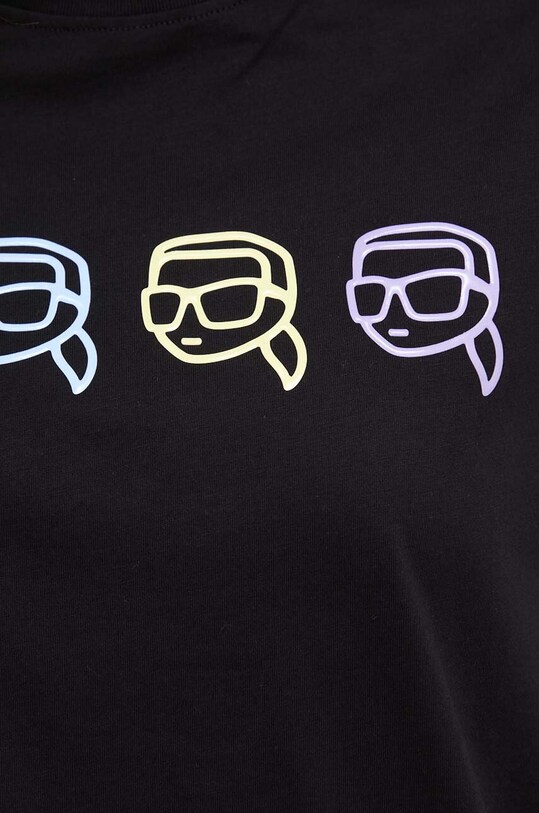 Karl Lagerfeld tricou din bumbac negru 241W1702
