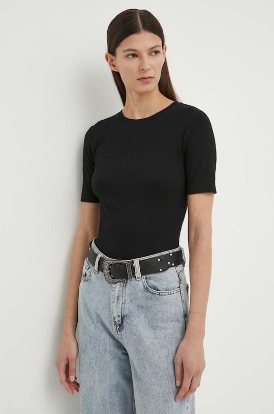 Samsoe Samsoe tricou uni negru F10000005