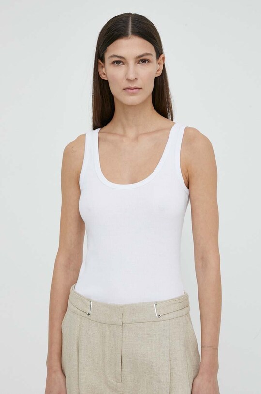 Gestuz top uni alb 10908734