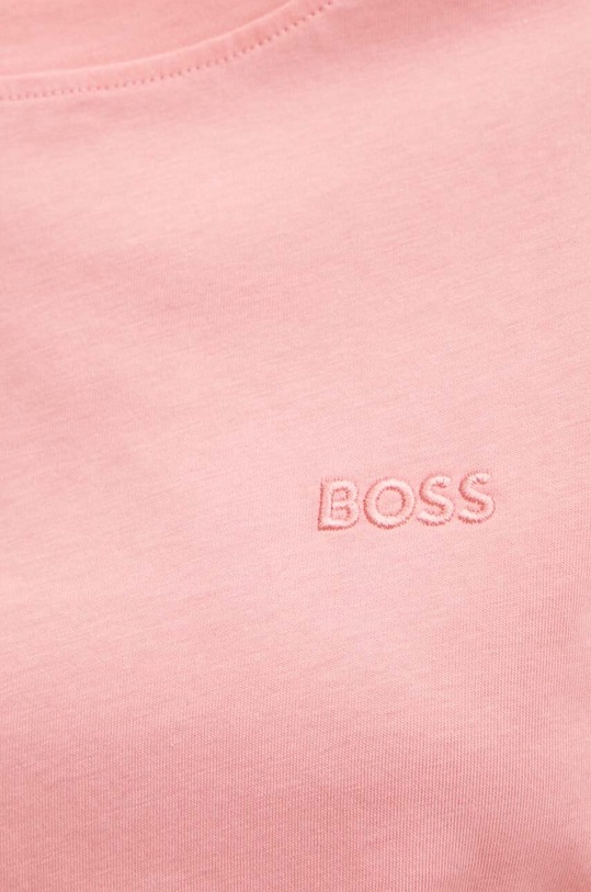 Βαμβακερό μπλουζάκι BOSS Orange 50506973 ροζ
