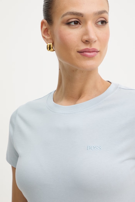 BOSS Orange basic majica kratkih rukava ženska od pamuka C Esogo 1 plava 50506973