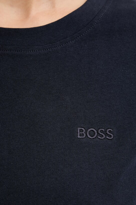 BOSS Orange pamut póló sötétkék 50506973