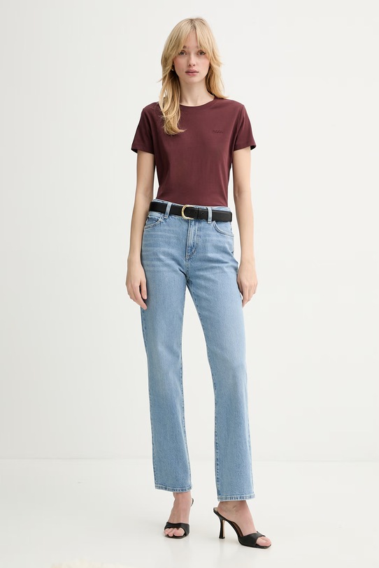 BOSS Orange t-shirt bawełniany 50506973 brązowy AA00