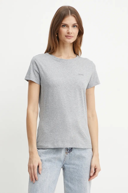 Хлопковая футболка BOSS Orange C Esogo 1 хлопок серый 50506973