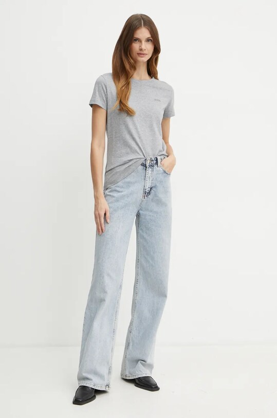 Хлопковая футболка BOSS Orange C Esogo 1 50506973 серый AA00