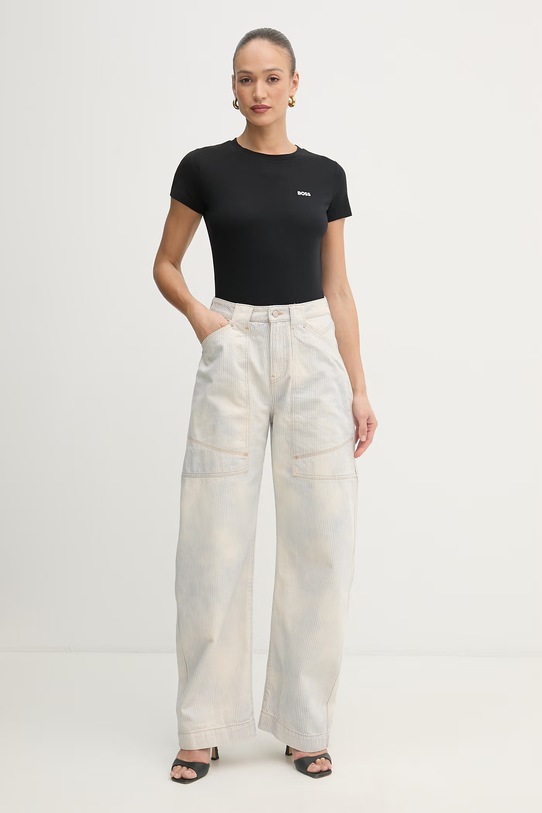 BOSS Orange basic majica kratkih rukava ženska od pamuka C Esogo 1 50506973 crna AA00