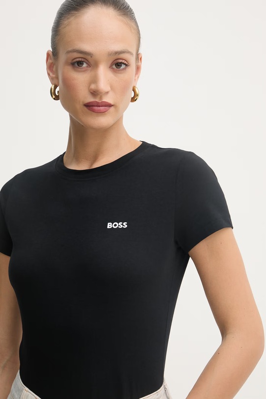 BOSS Orange basic majica kratkih rukava ženska od pamuka C Esogo 1 crna 50506973