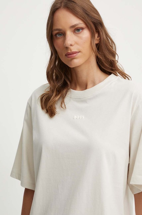 Бавовняна футболка Boss Orange бавовна бежевий 50523256