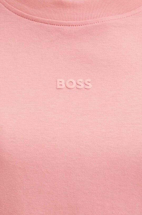 Хлопковая футболка Boss Orange розовый 50523256