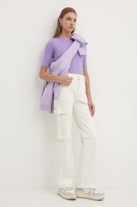 HUGO t-shirt 50515019 fioletowy AA00