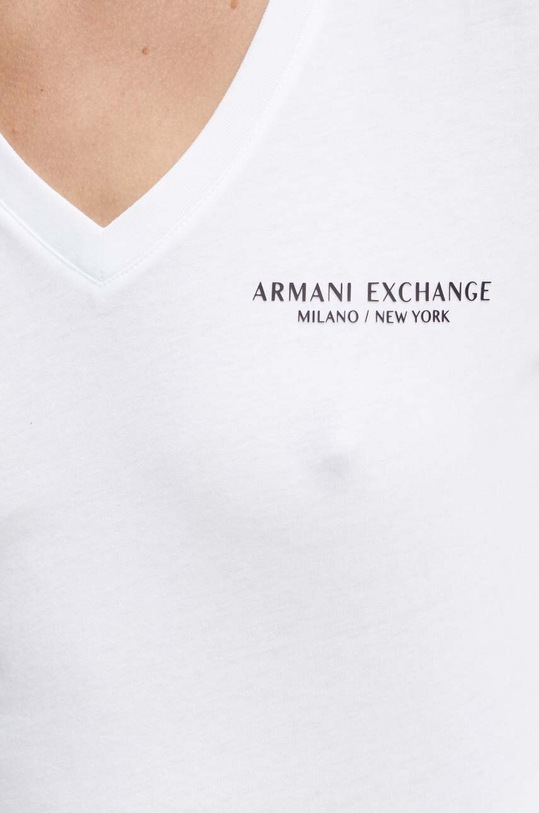 Бавовняний лонгслів Armani Exchange 8NYT89.YJG3Z.NOS білий