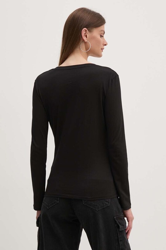 Хлопковый лонгслив Armani Exchange 8NYT89.YJG3Z.NOS чёрный AA00