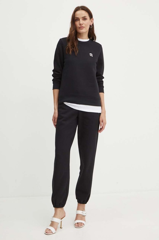 Βαμβακερό μπλουζάκι Karl Lagerfeld 245W1712 λευκό AW24