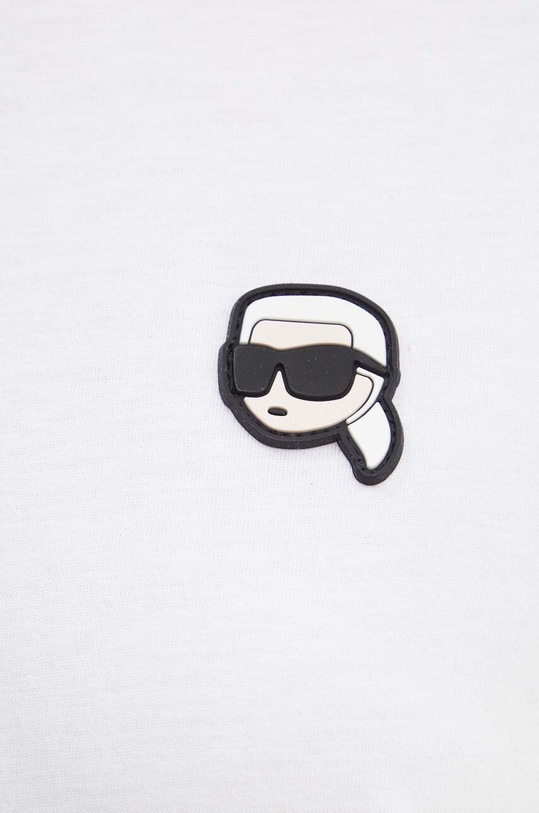 Βαμβακερό μπλουζάκι Karl Lagerfeld 245W1712 λευκό