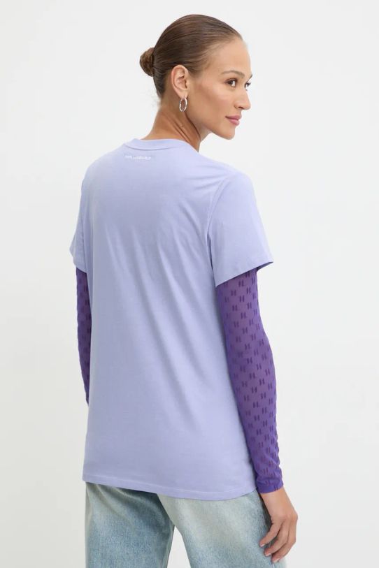 Îmbrăcăminte Karl Lagerfeld tricou din bumbac 245W1712 violet