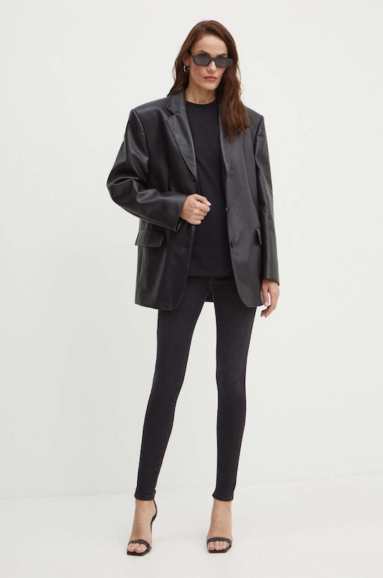 Бавовняна футболка Karl Lagerfeld 245W1712 чорний AA00