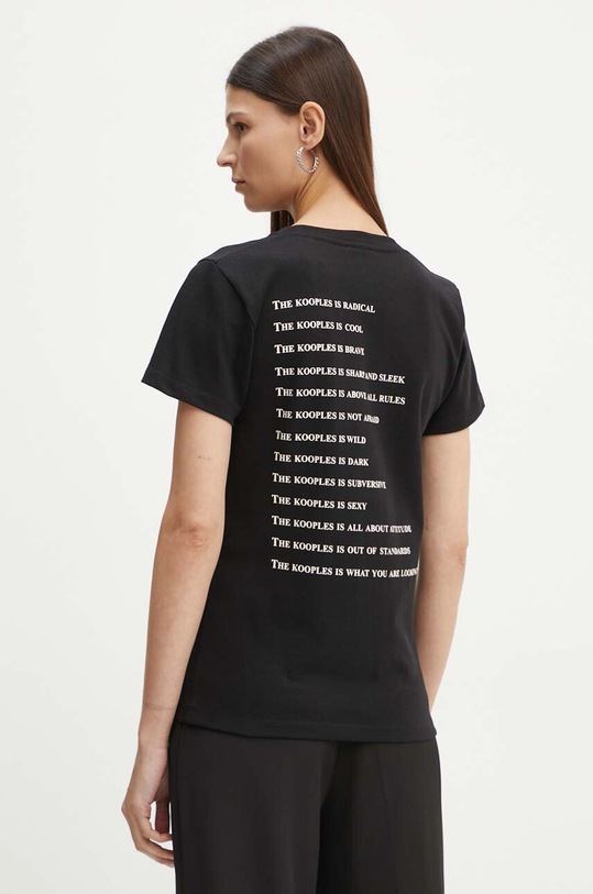 Одяг Бавовняна футболка The Kooples FTSC26045K чорний