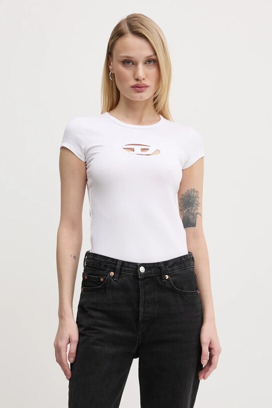 Футболка Diesel T-ANGIE з еластаном білий A06268.0AFAA
