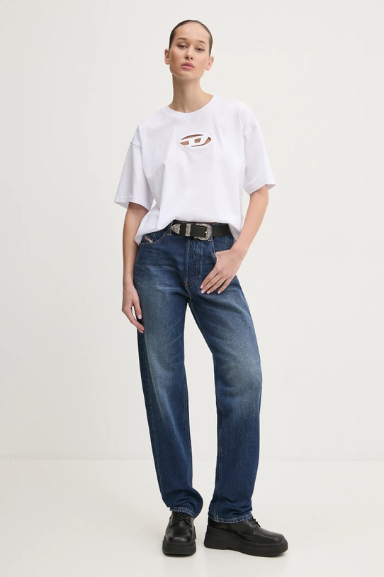 Diesel tricou din bumbac T-BUXT-CROP-OD A15096.0NIAX alb AA00