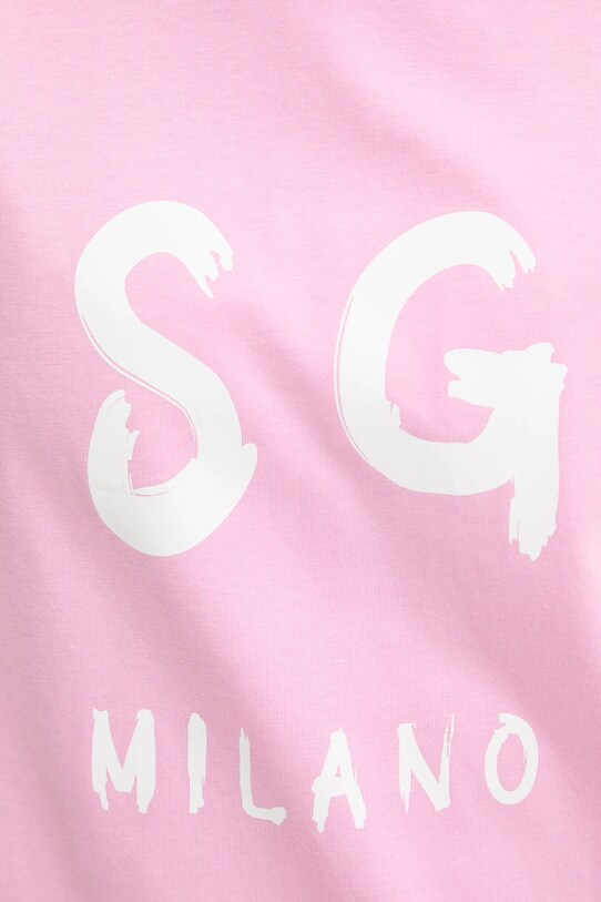 MSGM t-shirt bawełniany 2000MDM510.200002 różowy