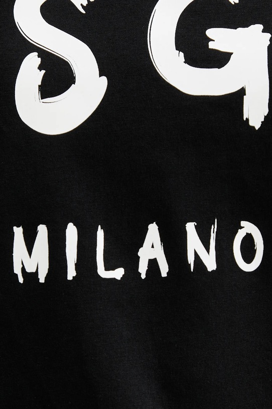 MSGM t-shirt bawełniany 2000MDM510.200002 czarny