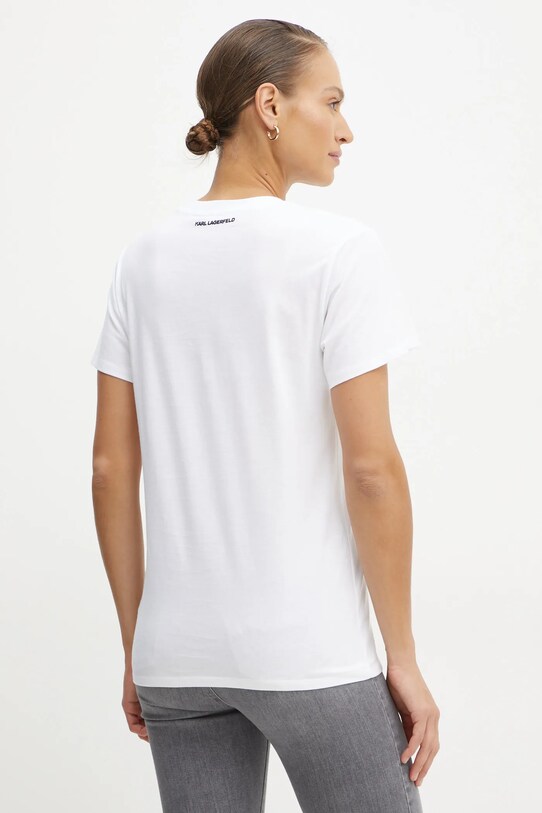 Odzież Karl Lagerfeld t-shirt bawełniany A1W17025 biały