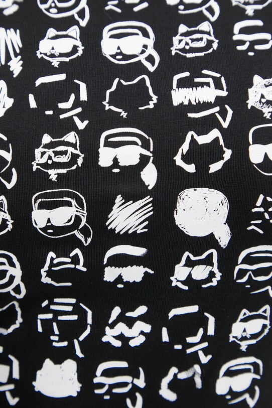 Bavlnené tričko Karl Lagerfeld A1W17124 čierna