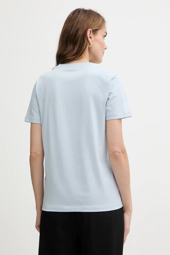 Odzież Karl Lagerfeld t-shirt bawełniany A1W17128 niebieski