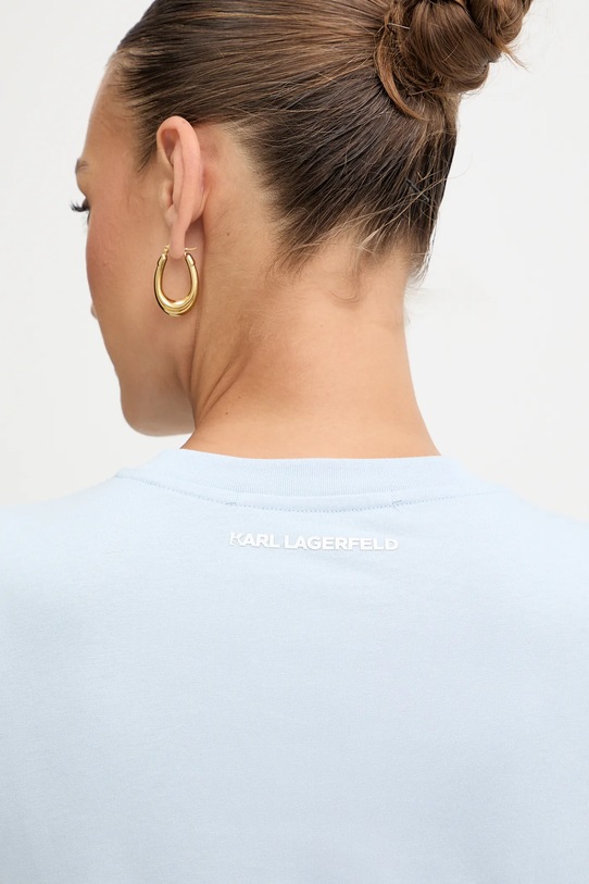 Karl Lagerfeld t-shirt bawełniany A1W17129 niebieski