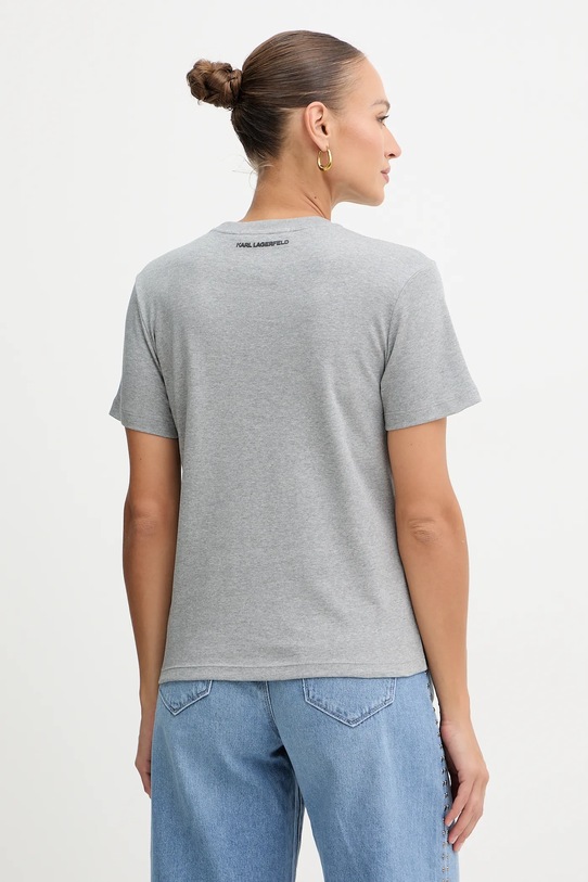 Odjeća Pamučna majica Karl Lagerfeld A1W17130 siva