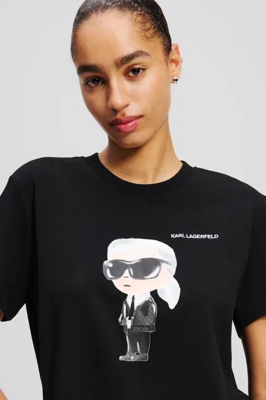 Odzież Karl Lagerfeld t-shirt bawełniany A1W17130 czarny