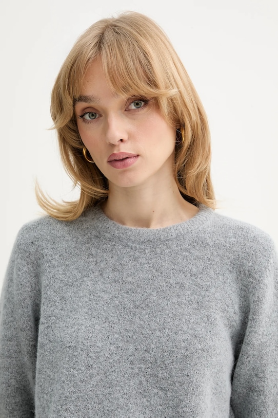 Gestuz sweter z dodatkiem wełny niebieski 10909815