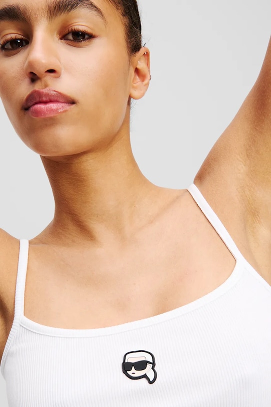 Одяг Бавовняний топ Karl Lagerfeld IKON A2W17070 білий