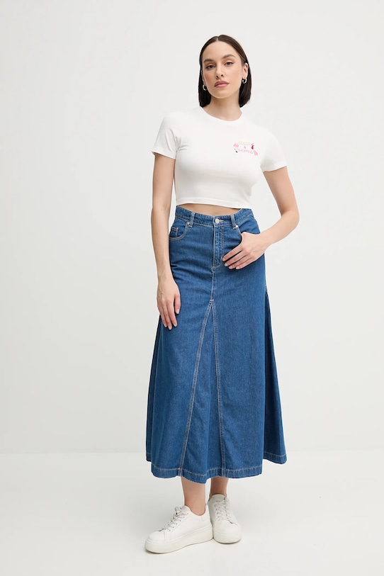 Bavlnené tričko MC2 Saint Barth NIV0001 biela AA00