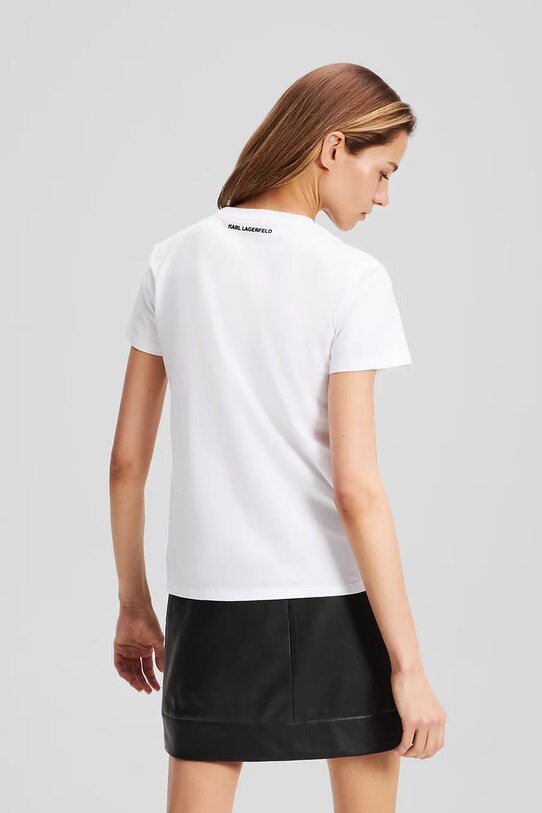 Бавовняна футболка Karl Lagerfeld A3W17076 білий AA00