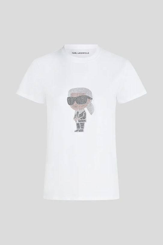 Бавовняна футболка Karl Lagerfeld A3W17076 білий