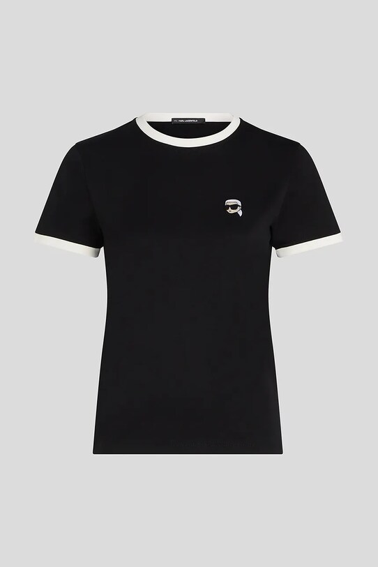 Karl Lagerfeld t-shirt bawełniany A3W17078 czarny